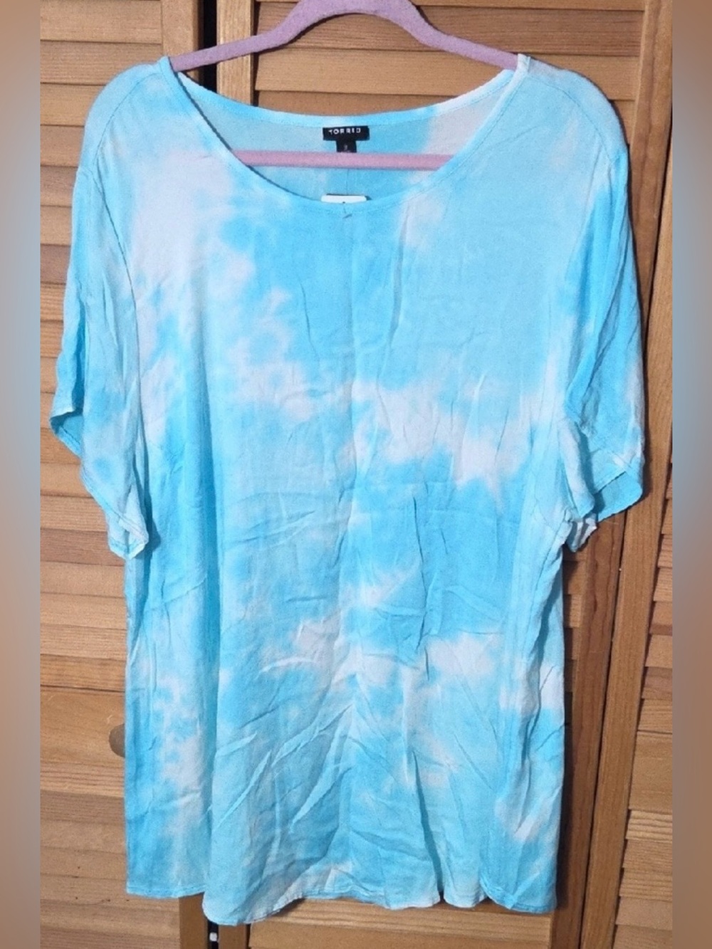 Torrid Light Blue/White Tie-Dye “Stella” Tunic Size 3